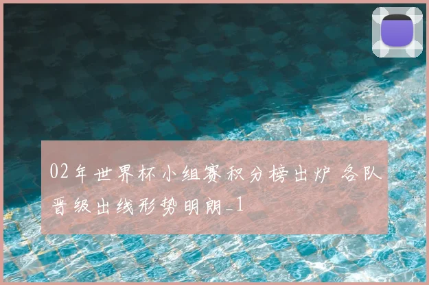 02年世界杯小组赛积分榜出炉 各队晋级出线形势明朗_1